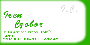 iren czobor business card